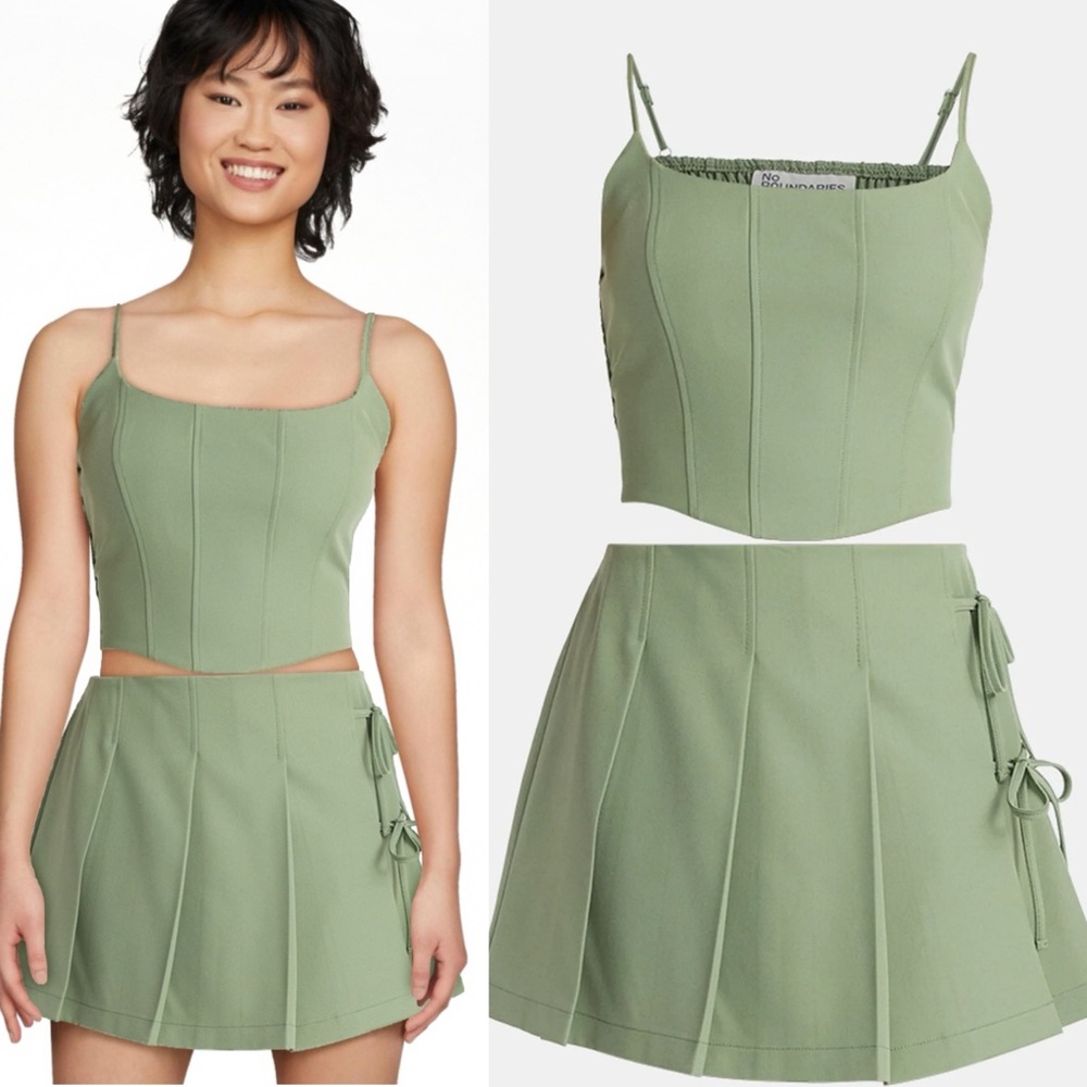 Green Corset Top and Skort set
